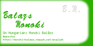 balazs monoki business card