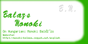balazs monoki business card